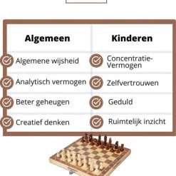 Qproducts Chessmate Inclusief Ebook Magnetisch Schaakspel Schaakbord Schaakbord Met Schaakstukken Schaakset Schaakspellen Schaakspel Hout Volwassenen Schaakborden Kinderen -Bordspellen Verkoopwinkel 550x603 9