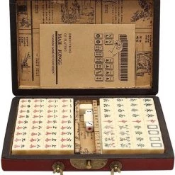 WILLSTORE Mahjong - Gezelschapsspel - Koffer - Chinees - 144 Tegels - 28cmx19cmx4cm