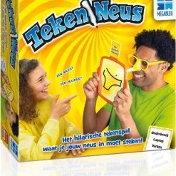 Megableu TekenNeus - Gezelschapspel - Familiespel - Met TekenNeus Bril En Uitwisbaar Bord