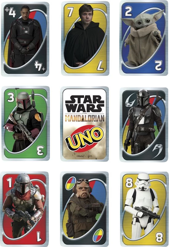 UNO Star Wars: The Mandalorian - Mattel Games - Kaartspel 4 UNO Star Wars: The Mandalorian - Mattel Games - Kaartspel - Afbeelding 4