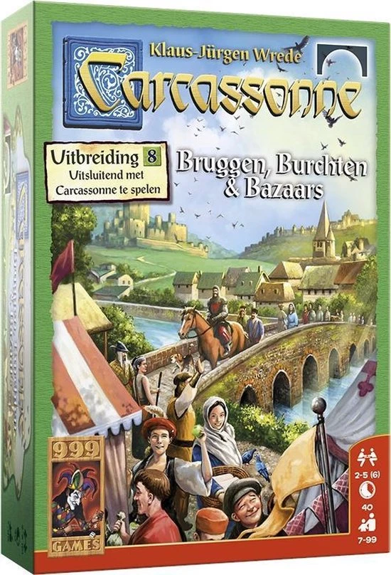 999 Games Carcassonne: Bruggen, Burchten En Bazaars Uitbreiding Bordspel 1 999 Games Carcassonne: Bruggen, Burchten En Bazaars Uitbreiding Bordspel