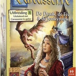 999 Games Carcassonne: De Draak, De Fee En De Jonkvrouw Uitbreiding Bordspel