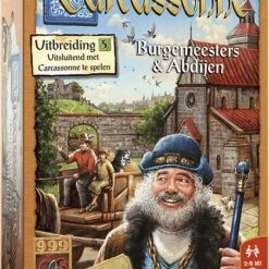 999 Games Carcassonne: Burgemeesters En Abdijen Uitbreiding Bordspel -Bordspellen Verkoopwinkel 550x809 1