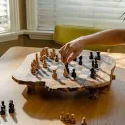 Schaakset Olijfolie & Honing Met Laden - Schaakspel - Schaakstukken - Schaakbord - Schaken - Bordspel - Handgemaakt - Hout - Zwart - Volwassenen & Kinderen - 35 X 35 X 8,5 Cm -Bordspellen Verkoopwinkel 550x825 31