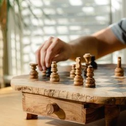 Schaakset Olijfolie & Honing Met Laden - Schaakspel - Schaakstukken - Schaakbord - Schaken - Bordspel - Handgemaakt - Hout - Zwart - Volwassenen & Kinderen - 35 X 35 X 8,5 Cm -Bordspellen Verkoopwinkel 550x825 34